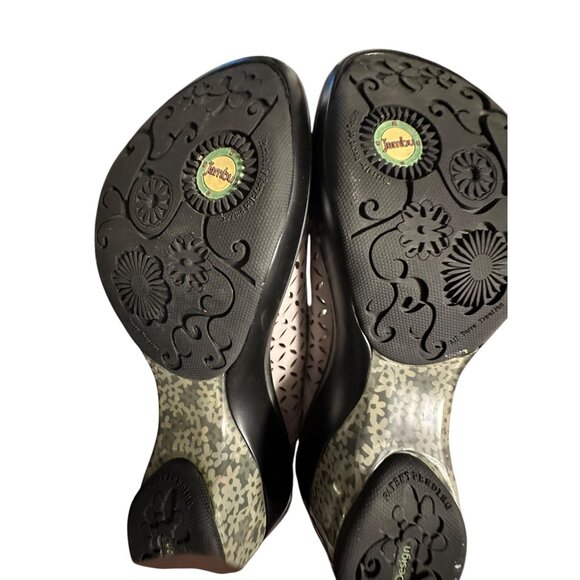 💰BOGO💰 Jambu Womens Peep Toe Mary Jane Wedge Sandals Beige Size 9.5 - Picture 6 of 7